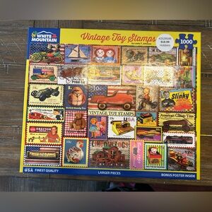 White Mountain Vintage Toy Stamps Puzzle - Vibrant Colors